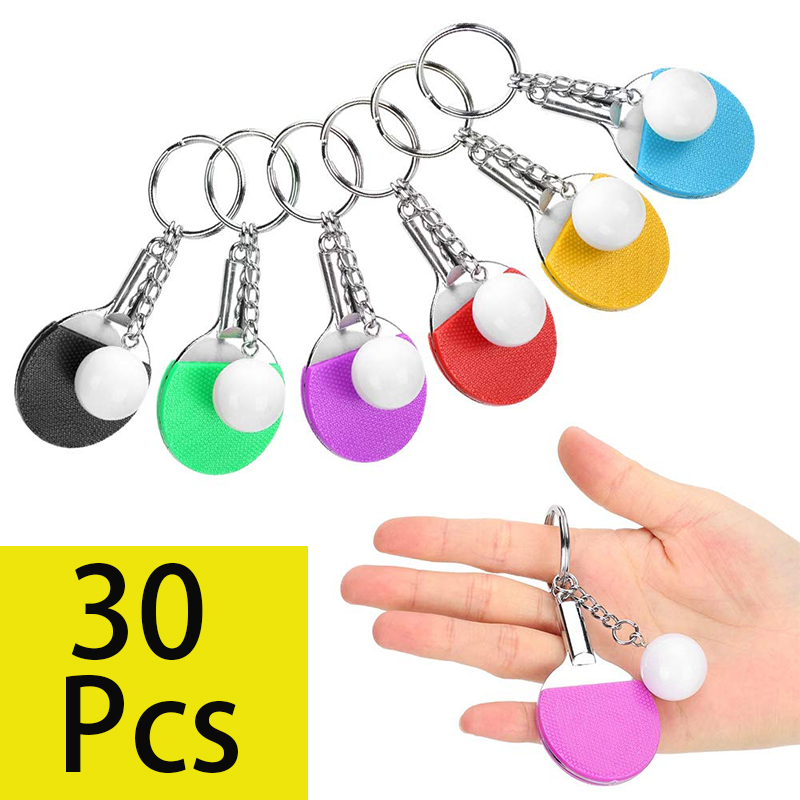 Table Tennis From - 30 Uds Mini llavero de raqueta
