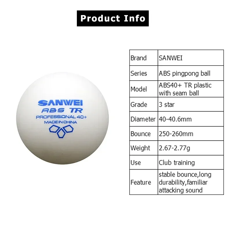 SANWEI-ABS TR Pelotas de tenis - Table Tennis How To Play reseña y precio