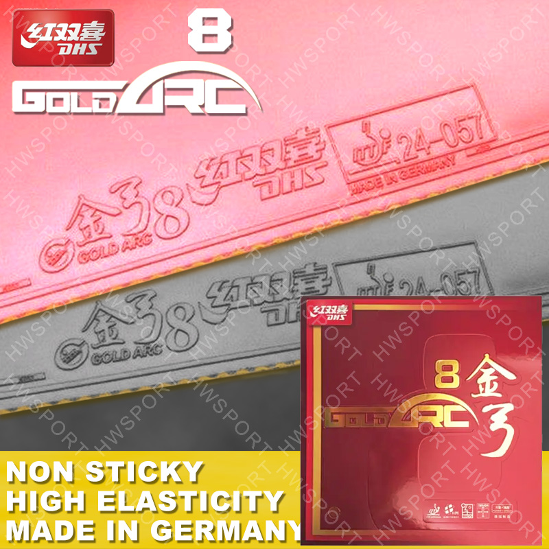 DHS Gold Arc 8 goma para tenis - Table Tennis Joola reseña y precio
