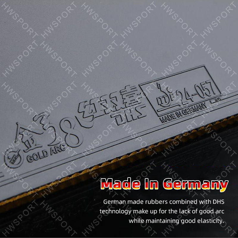 DHS Gold Arc 8 goma para tenis - Table Tennis Joola reseña y precio