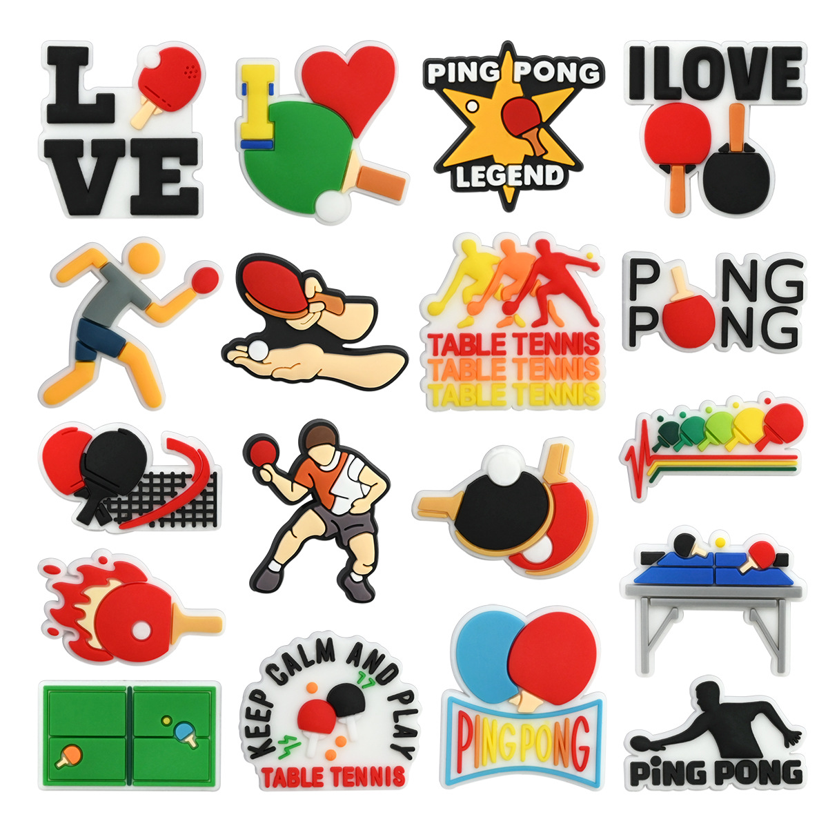 Set de 18 adornos de PVC para  - Table Tennis Kit Bag reseña y precio