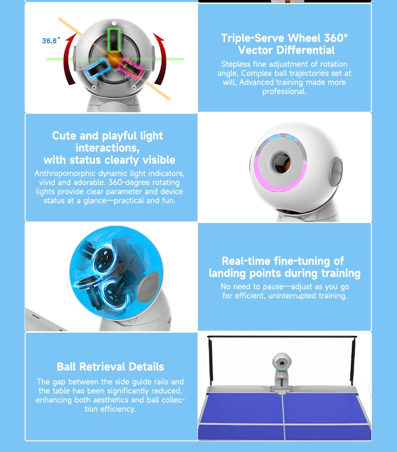 Versión Mejorada, Robot de Ten - Table Tennis Robot reseña y precio